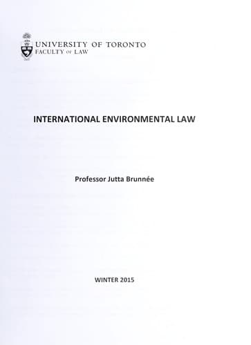 Tapa de International environmental law