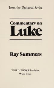 Tapa de Commentary on Luke