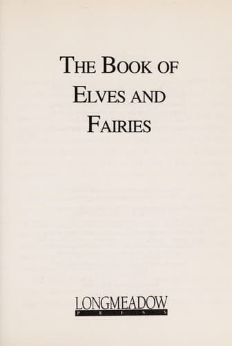 Tapa de The book of elves and fairies