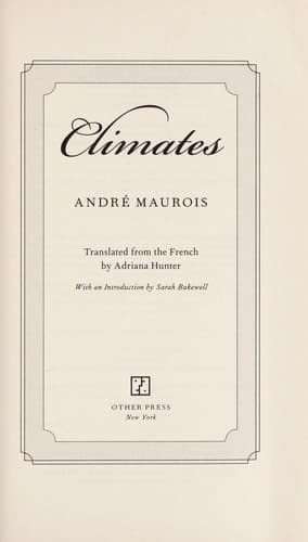 Tapa de Climates