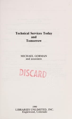 Tapa de Technical services today and tomorrow