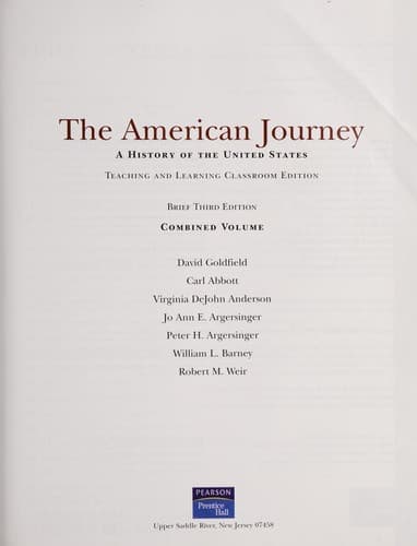 Tapa de The American Journey 3rd ed