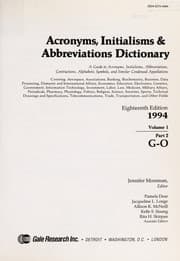 Tapa de Acronyms Initialisms & Abbreviations Dictionary