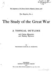 Tapa de War Reprint: War Supplement to the History Teacher's Magazine
