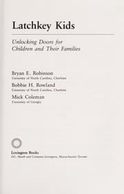 Tapa de Latchkey kids