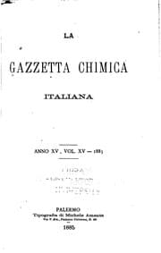 Tapa de La Gazzetta chimica italiana