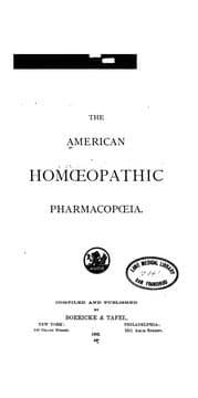 Tapa de The American homoeopathic pharmacopoeia
