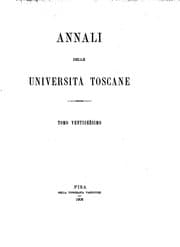 Tapa de Annali delle Universitá toscane