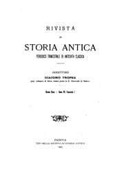 Tapa de Rivista di storia antica