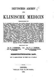 Tapa de Deutsches archiv fuer klinische medizin