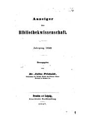 Tapa de Neuer Anzeiger für Bibliographie und Bibliothekwissenschaft
