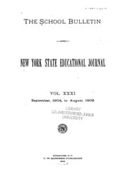 Tapa de The School Bulletin and New York State Educational Journal