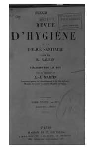 Tapa de Revue d'hygiène et de police sanitaire