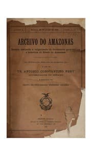 Tapa de Archivo deo Amazonas: revista destinada á vulgarisação de documentos geographicos e historicos ...