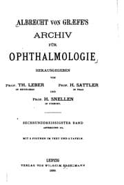 Tapa de Albrecht von Graefe's Archiv fuer Ophthalmologie