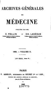 Tapa de Archives generales de medecine