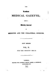 Tapa de The London Medical Gazette