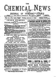 Tapa de The Chemical News and Journal of Industrial Science