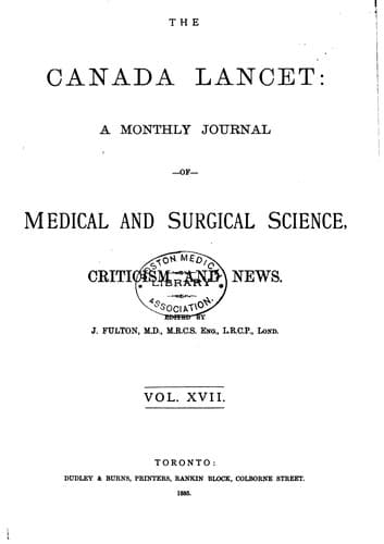 Tapa de Canada Lancet