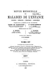 Tapa de Revue mensuelle des maladies de l'enfance