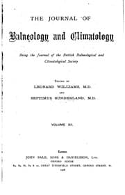 Tapa de Journal of Balneology and Climatology