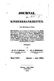 Tapa de Journal für Kinderkrankheiten