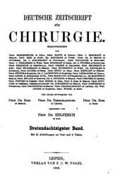 Tapa de Deutsche Zeitschrift für Chirurgie