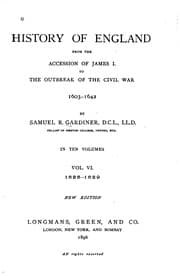Tapa de history of england from the accession of james I. to the outbreak of the ...
