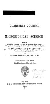 Tapa de Quarterly Journal of Microscopical Science