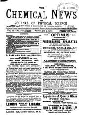 Tapa de The Chemical News and Journal of Industrial Science