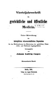Tapa de Vierteljahrsschrift für gerichtliche Medizin und öffentliches Sanitätswesen