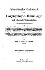 Tapa de Internationales Centralblatt für Laryngologie, Rhinologie und Verwandte Wissenschaften
