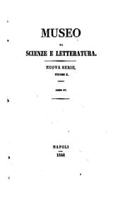 Tapa de Museo di scienze e letteratura