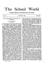 Tapa de The School World