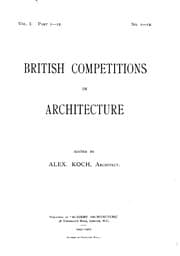 Tapa de British Competitions in Architecture