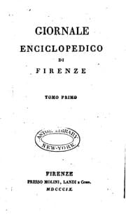Tapa de Giornale enciclopedico di Firenze