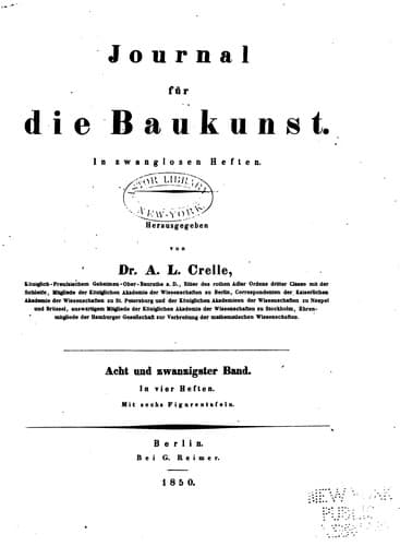 Tapa de Journal für die Baukunst