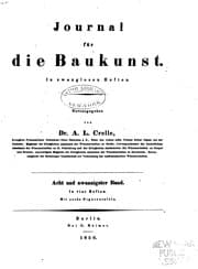 Tapa de Journal für die Baukunst