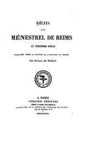 Tapa de Récits d'un ménestrel de Reims au treizième siècle