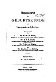 Tapa de Monatsschrift für Geburtskunde und Frauenkrankheiten