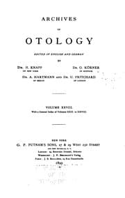 Tapa de Archives of Otology