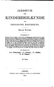 Tapa de Jahrbuch für Kinderheilkunde und physische Erziehung