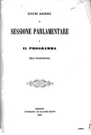 Tapa de Due mesi di sessione parlamentare e il programma della maggioranza