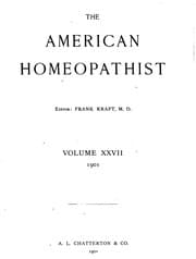 Tapa de The American Homoeopathist