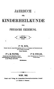 Tapa de Jahrbuch fuer Kinderheilkunde und physische Erziehung