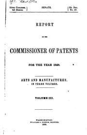 Tapa de Annual report of the Commissioner of Patents