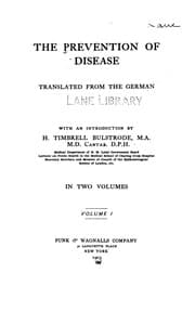 Tapa de The Prevention of disease v. 2