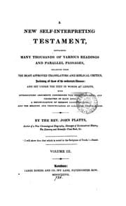 Tapa de A new self-interpreting Testament, containing thousands of various readings and parallel ...