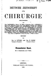 Tapa de Deutsche Zeitschrift für Chirurgie