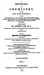 Tapa de A Dictionary of Chemistry: On the Basis of Mr. Nicholson's, in which the ...